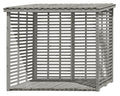 Kaminholzunterstand 02 mit Rückwand, Farbe: Grau - Kiefernholz - 237x114x203 cm