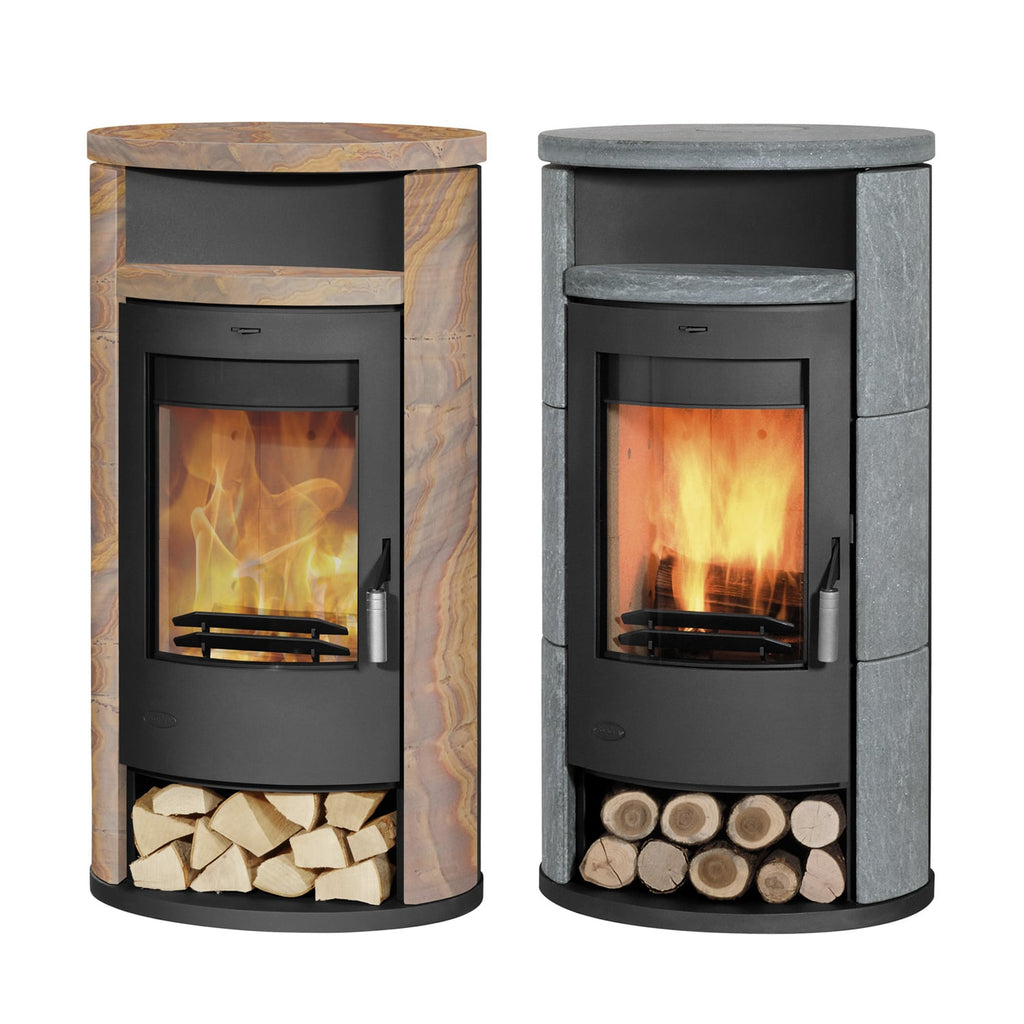 Fireplace Alicante Kaminofen Stahl Schwarz | Loticstone Sandstein