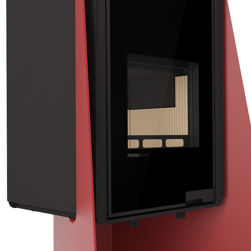 HS Flamingo Deluxe Island Kaminofen Rot