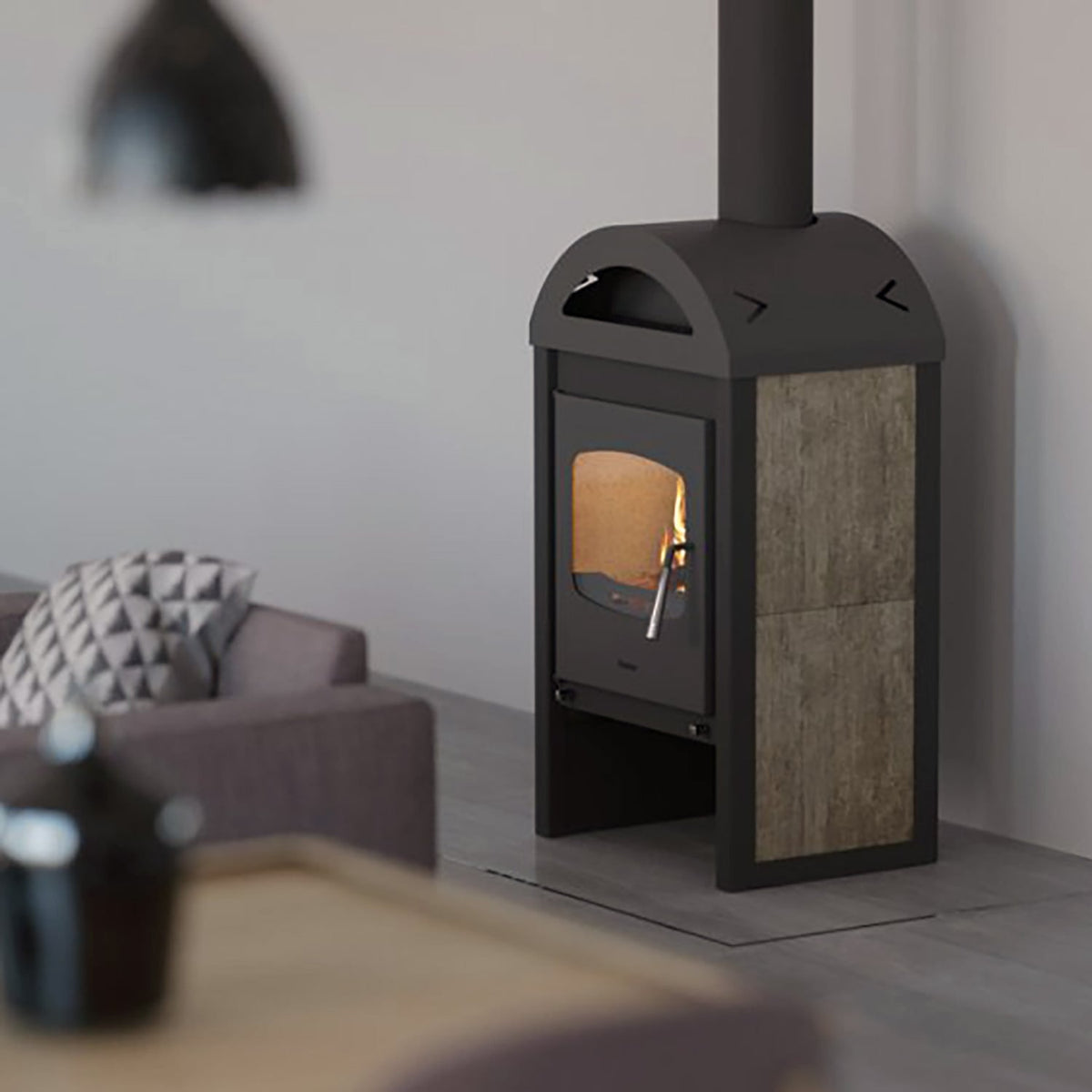 HS Flamingo MELAND Kaminofen White Oak