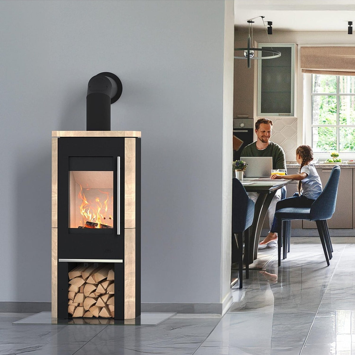 Fireplace Elite Oregon Kaminofen Sandstein